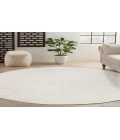 Nourison Versatile Ivory White NRV01 10 ft. Round Rug