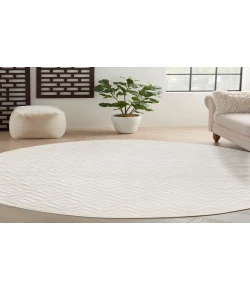 Nourison Home Versatile NRV01 Ivory White 10 ft. Round Area Rug