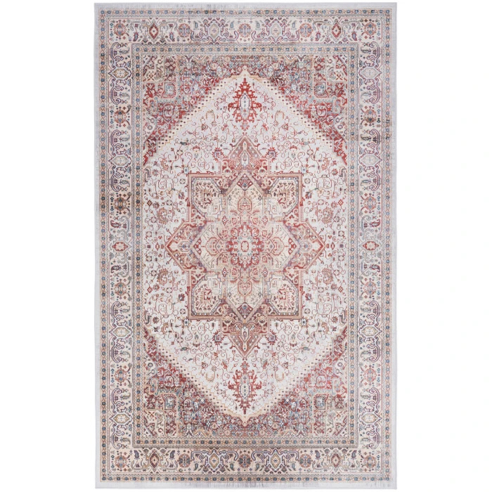 Nourison Vintage Home Ivory Red VNH01 5 ft. X 7 ft. Rectangle Rug