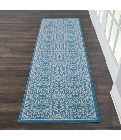 Nourison Home Jubilant JUB06 Ivory Blue 2 ft. 3 in. X 7 ft. 3 in. Area Rug