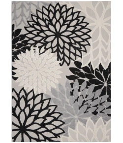Nourison Home Aloha ALH05 Black White 7 ft. 10 in. X 10 ft. 6 in. Area Rug