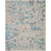 Nourison Home Tranquil TRA03 Ivory/Turquoise 8 ft. 10 in. X 11 ft. 10 in. Area Rug