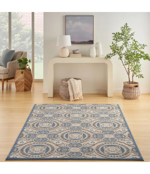 Nourison Aloha Area Rug ALH30 Blue/Grey