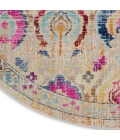 Nourison Vintage Kashan Round Area Rug VKA04-Ivory/Multicolor