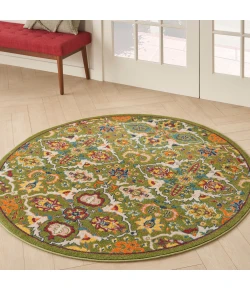 Nourison Home Allur ALR03 Sage Ivory 5 ft. 3 in. Round Area Rug