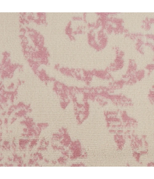 Nourison Jubilant Round Area Rug JUB09-Ivory/Pink