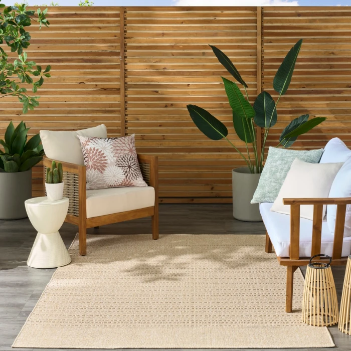 Nourison Tulum Cream TLM01 5 ft. 3 in. X 7 ft. Rect. Rug