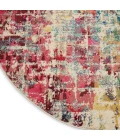 Nourison Celestial Round Area Rug CES13-Pink/Multicolor