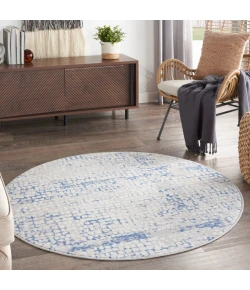 Nourison Home Whimsicle WHS07 Grey Blue 5 ft. Round Area Rug