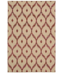 Nourison Home Spectrum Beige Burgundy SPE02 8ft. x 10ft.6in. Rect. Rug