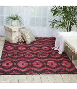 Nourison Home Spectrum Burgundy Black SPE01 3ft.9in. x 5ft.9in. Rect. Rug