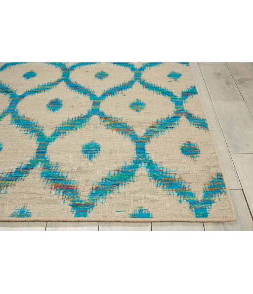 Nourison Home Spectrum Beige Turquoise SPE02 3ft.9in. x 5ft.9in. Rect. Rug