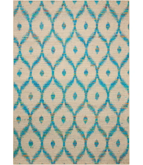 Nourison Home Spectrum Beige Turquoise SPE02 3ft.9in. x 5ft.9in. Rect. Rug