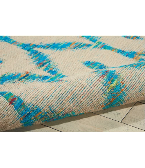 Nourison Home Spectrum Beige Turquoise SPE02 3ft.9in. x 5ft.9in. Rect. Rug