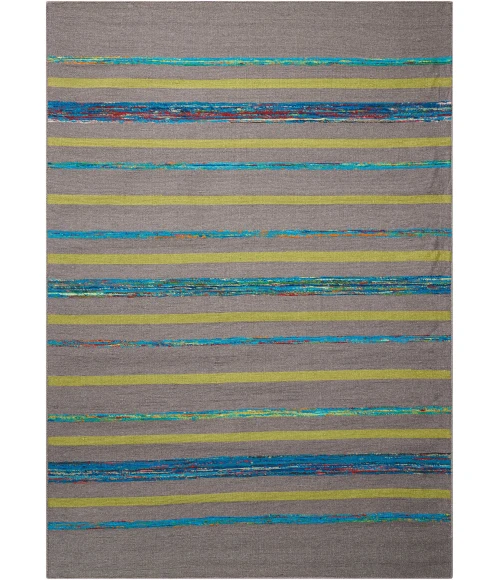 Nourison Home Spectrum Grey Turquoise SPE04 3ft.9in. x 5ft.9in. Rect. Rug
