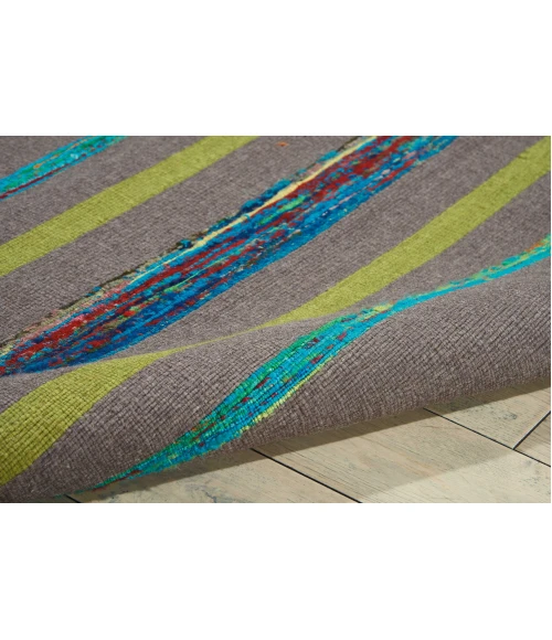 Nourison Home Spectrum Grey Turquoise SPE04 3ft.9in. x 5ft.9in. Rect. Rug