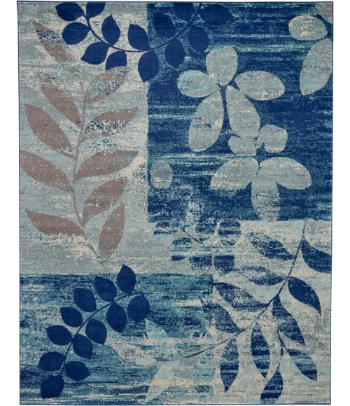 Nourison Tranquil Area Rug TRA01-Navy/Light Blue