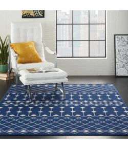 Nourison Home Grafix GRF37 Navy 3 ft. 9 in. X 5 ft. 9 in. Area Rug