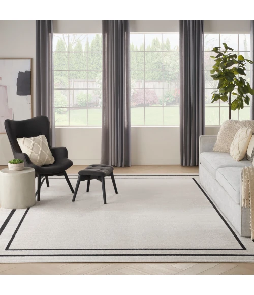 Nourison Nourison Essentials Area Rug NRE02 Ivory/Black