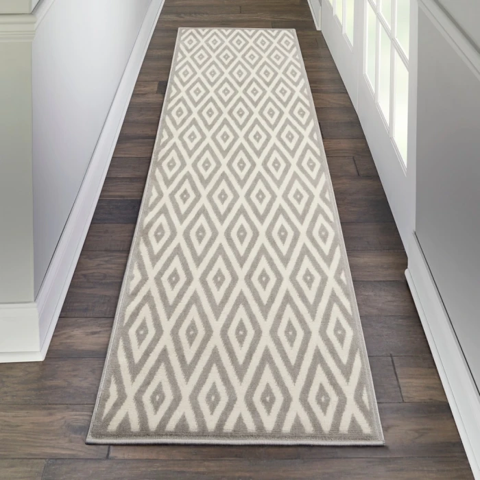 Nourison Grafix Runner Area Rug GRF18-White/Grey