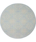 Nourison Jubilant Round Area Rug JUB06-Ivory/Light Blue
