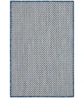 Nourison Courtyard Area Rug COU01 Ivory Blue 2' x 3'