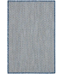 Nourison Home Courtyard COU01 Ivory Blue 2 ft. X 3 ft. Area Rug