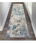 Nourison Rustic Textures Runner Area Rug RUS08-Grey/Blue