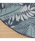 Nourison Home Garden Oasis Navy GOA02 8 ft. Round Rug