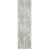 Nourison Home Rustic Textures RUS07 Ivory/Grey/Blue 2 ft. 2 in. X 7 ft. 6 in. Area Rug