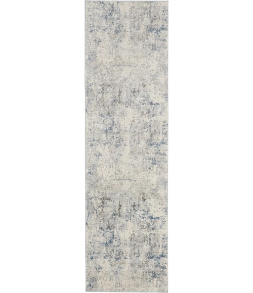 Nourison Rustic Textures Runner Area Rug RUS07-Ivory/Grey-blue