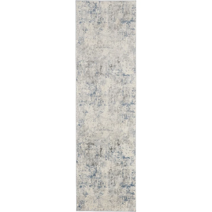 Nourison Rustic Textures Runner Area Rug RUS07-Ivory/Grey-blue