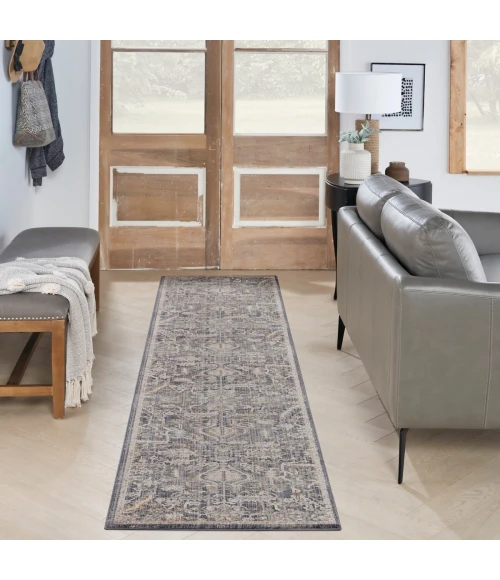 Nourison Lynx Navy Multicolor LNX02 8 ft. Rect. Rug