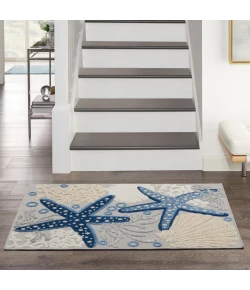 Nourison Home Aloha ALH24 Blue Grey 2 ft. 8 in. X 4 ft. Area Rug