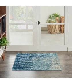Nourison Home Passion PSN09 Navy Light Blue 1 ft. 10 in. X 2 ft. 10 in. Area Rug
