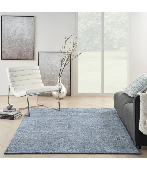 Michael Amini Ma30 Star Area Rug SMR01 Blue 4' x 6'