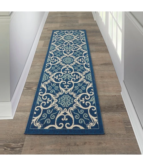 Nourison Caribbean Runner Area Rug CRB02-Navy