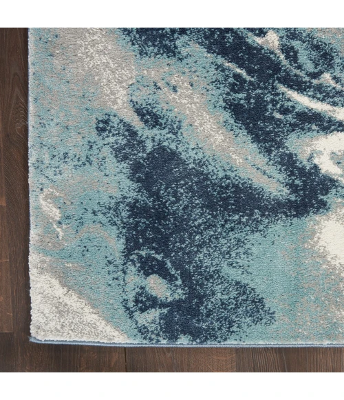 Kathy Ireland American Manor Area Rug AMR03 Blue/Ivory 3'11" x 5'11"