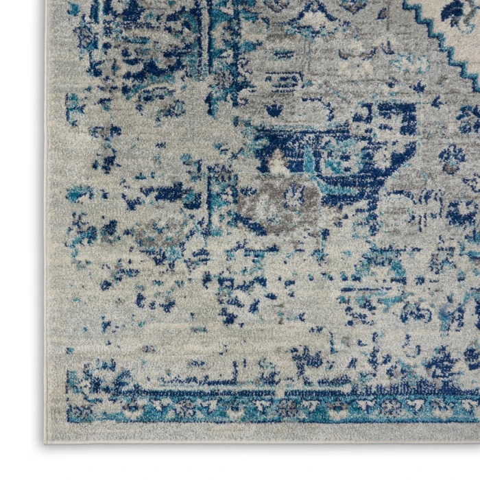 Nourison Tranquil Area Rug TRA06-Ivory/Light Blue