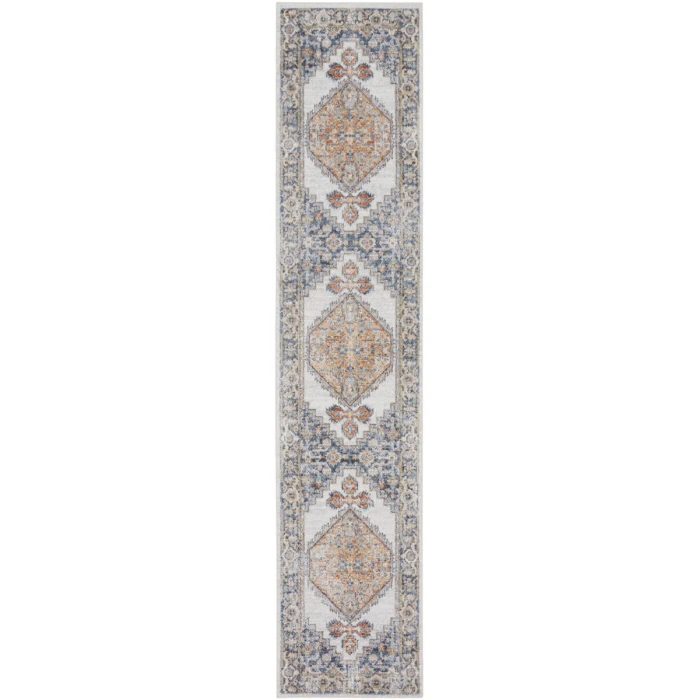 Nourison Astra Machine Washable Area Rug ASW11 Grey/Gold