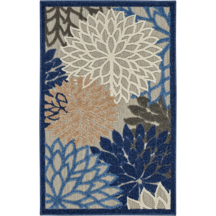 Nourison Aloha Area Rug ALH05-Blue/Multicolor