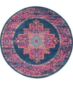 Nourison Home Passion PSN03 Blue 8 ft. Round Area Rug