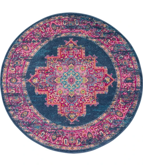 Nourison Passion Round Area Rug PSN03-Blue