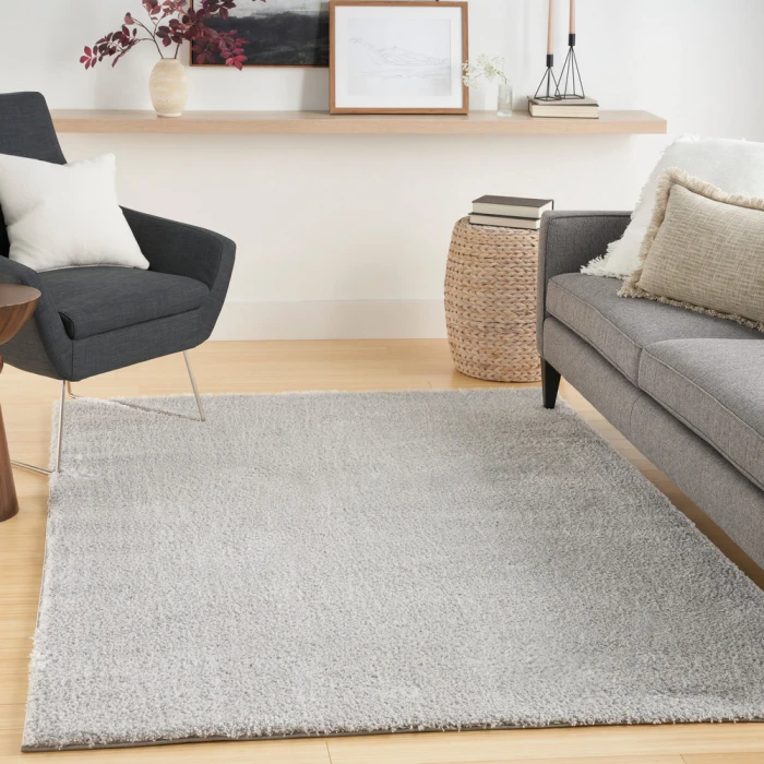 Nourison Pacific Shag Area Rug PCS01 Silver