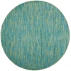 Nourison Home Nourison Essentials NRE01 Blue Green 8 ft. Round Area Rug