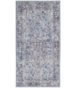 Nourison Home New Concept Washables SR104 Light Grey Blue 2 ft. X 3 ft. 9 in. Area Rug