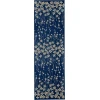 Nourison Home Tranquil TRA04 Navy 2 ft. 3 in. X 7 ft. 3 in. Area Rug