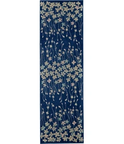 Nourison Home Tranquil TRA04 Navy 2 ft. 3 in. X 7 ft. 3 in. Area Rug