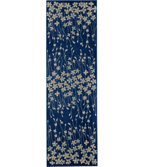 Nourison Tranquil Runner Area Rug TRA04-Navy