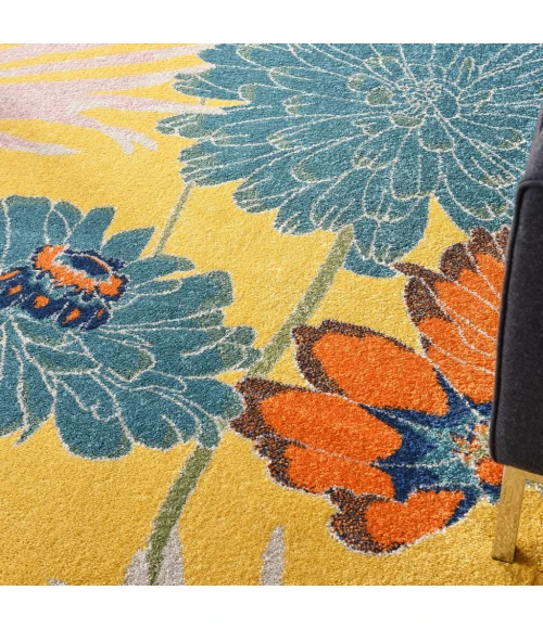 Nourison Allur Area Rug ALR06-Yellow Multicolor